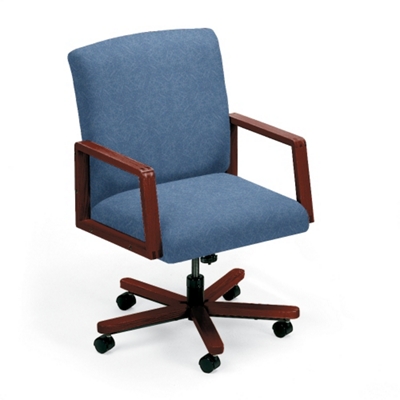 Heavy-Duty Vinyl Executive Full Back Swivel Chair, 52161