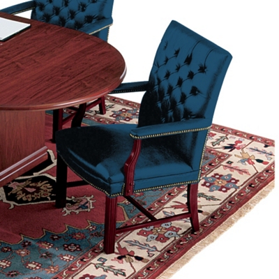 Vinyl Arm Chair with Tufted Back, 52289