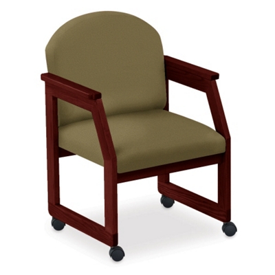 Round Back Conference Chair with Casters, 52321