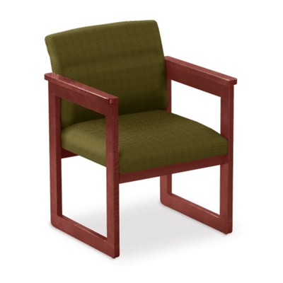 Print Fabric Extended Arm Chair, 52326