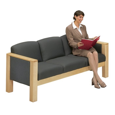 Fabric Reception Sofa with Arms, 53438