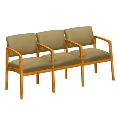Fabric Three Seater with Center Arms, 53671