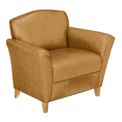 Contemporary Club Chair in Leather, 53789
