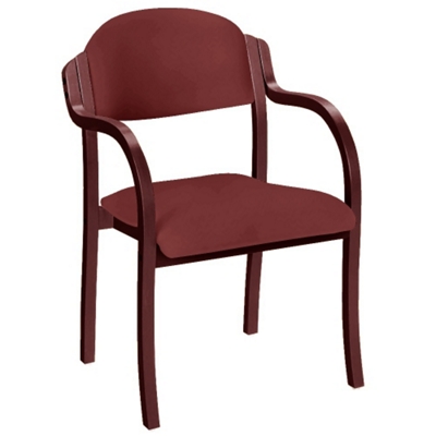 Extra-Wide Vinyl Guest Chair with Arms, 53816