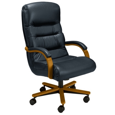 Leather High Back Chair, 55195