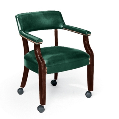 Mobile Leather Captain's Chair, 55424