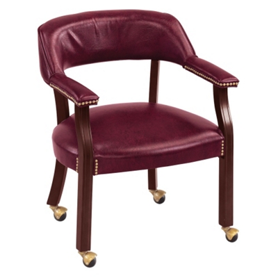 Cambridge Collection Captain's Chair  with Casters in Vinyl, 55567