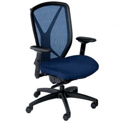 Ergonomic Chair with Mesh Back and Solid Fabric Seat, 56315