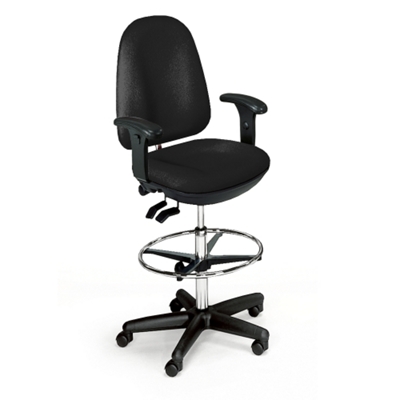 High Back Ergonomic Stool with Arms, 56781