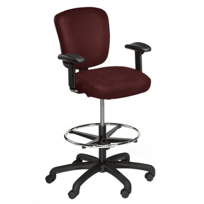 Fabric Mid Back Stool with Arms, 56491