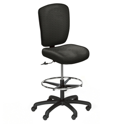 Fabric High Back Stool with Casters, 56492