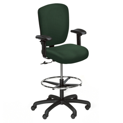 Fabric High Back Stool with Arms, 56493