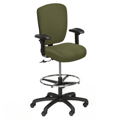 Fabric High Back Stool with Arms, 56493