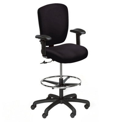 High Back Stool in Anti-Bacterial Vinyl with Arms, 56497