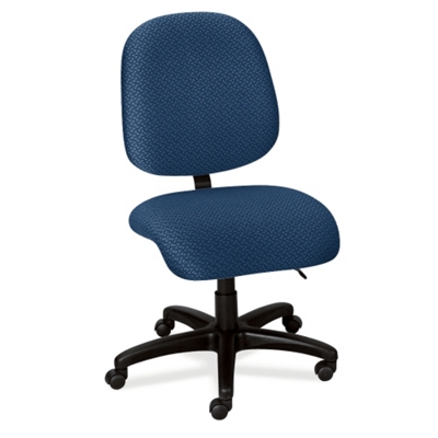 Heavy-Duty Multi-Shift Mid-Back Armless Ergonomic Chair