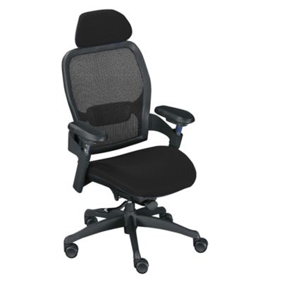 High Back Mesh Chair with Fabric Seat, 56511