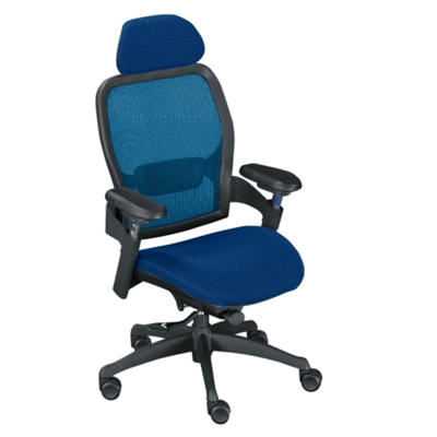 High Back Mesh Chair with Fabric Seat, 56511