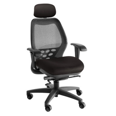 SXO Mid-Back Mesh Chair with Headrest, 56747