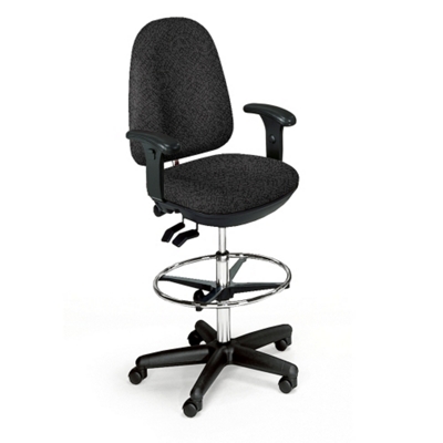 High Back Ergonomic Stool with Arms, 56781