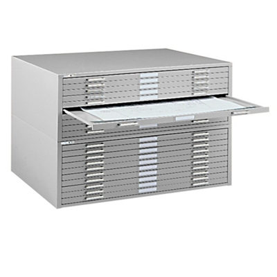 47" Wide Ten-Drawer Flat File Cabinet, 70095