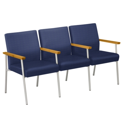 Uptown Three-Seater with Center Arms in Standard Fabric, 75221