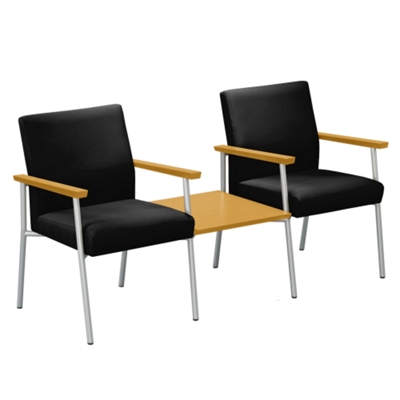 Uptown Two Chairs with Center Table Set in Standard Fabric, 75227