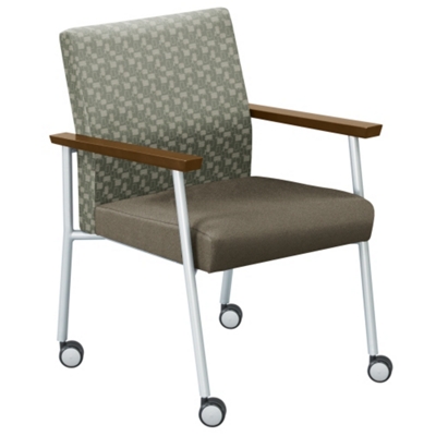 Uptown Guest Chair with Casters in Premium Upholstery, 75232