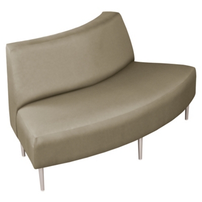 Outside Curved Loveseat in Fabric, 75282