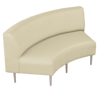 Inside Curved Loveseat in Vinyl, 75298