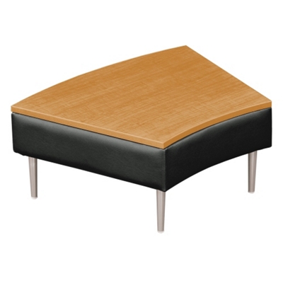 Wedge End Table with Vinyl Sides, 75301