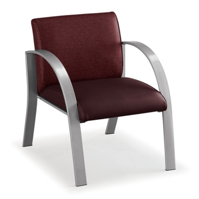 400 lb. Capacity Heavy Duty Curved Arm Vinyl Guest Chair, 75345