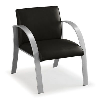 400 lb. Capacity Heavy Duty Curved Arm Vinyl Guest Chair, 75345