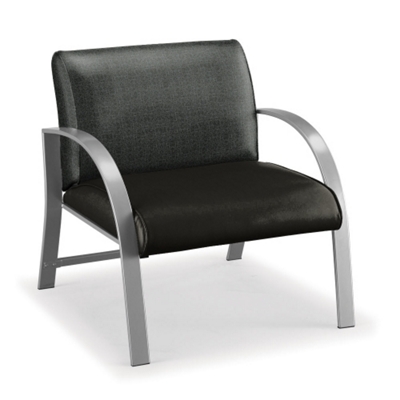 700 lb. Capacity Oversized Curved Arm Vinyl Guest Chair, 75346