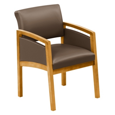 Vinyl Panel-Arm Guest Chair, 75454