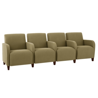 Fabric Four Seat Sofa with Center Arms, CD02444