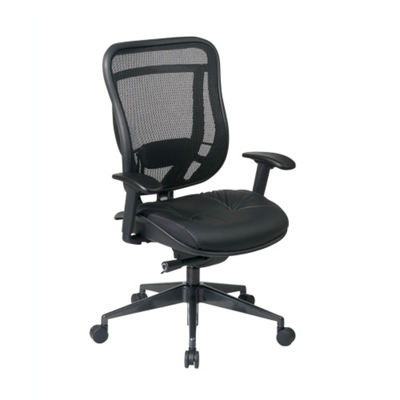 Executive Ergonomic Mesh Back Chair with Leather Seat, CD03230