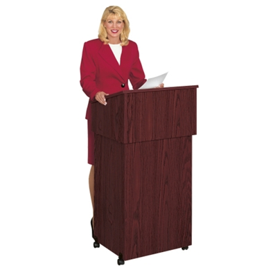 Mobile Lectern with Shelf
