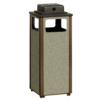 Outdoor 12-Gallon Waste and Cigarette Receptacle, 90913