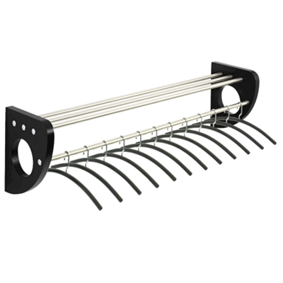 48" Wide Wood Wall-Mount Coat Rack with Hangers, 91338
