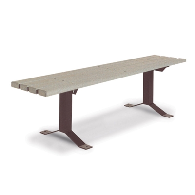6' Wide Recycled Plastic Flat Bench, 91366