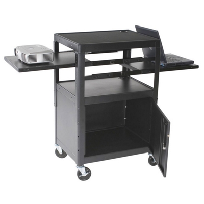 AV Cart with Cabinet and Dual Sliding Shelves, 43140