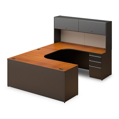 U-Desk with Storage Hutch, 21197