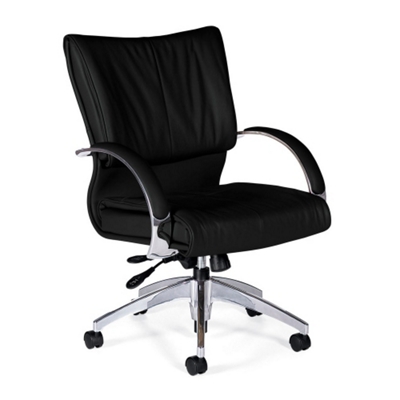 Leather Mid Back Conference Chair, 56877