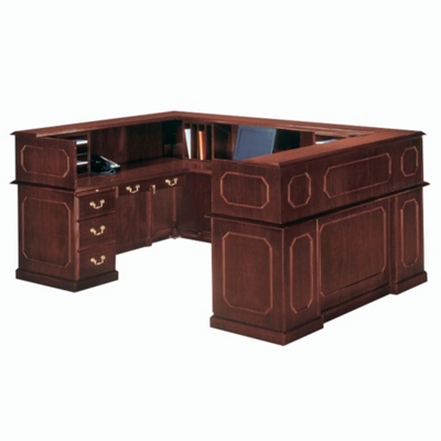 Traditional Reception U-Desk with Right Return, 13294
