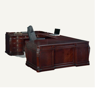 Old-World Left Bridge U-Desk, 30786