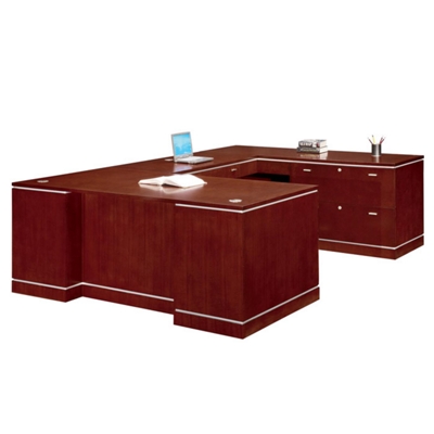 U Desk with Right Lateral File Credenza, 13115