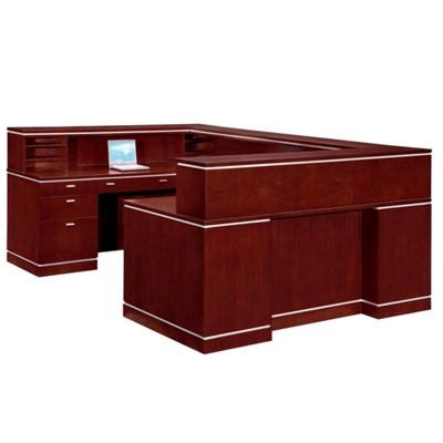 Reception U Desk with Left Credenza, 13124