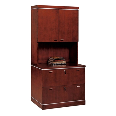 Lateral File with Two-Door Hutch, 30793