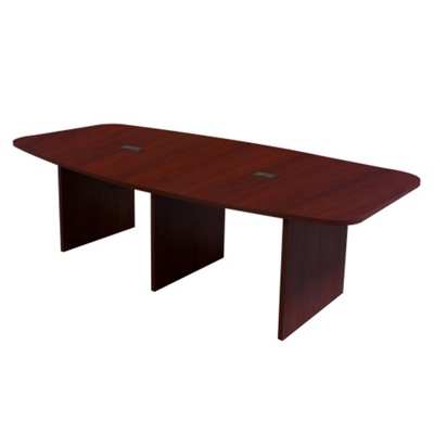 Hyperwork 8' Expandable Boat Shaped Conference Table with Data Port, 44616