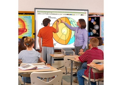 66"W Wall-Mount Interactive Whiteboard with Projector, 80278